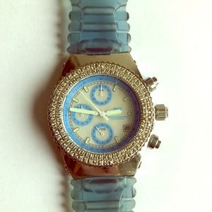 vintage techno marine diamond bezel women’s